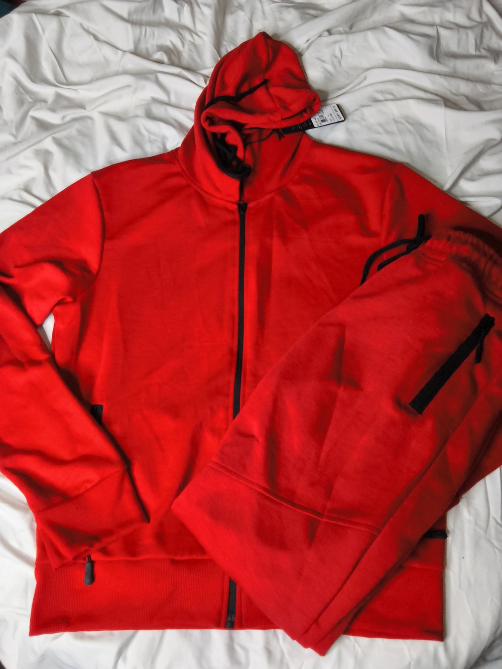 Society Red Lightweight Full-Zip Hoodie and Joggers Set